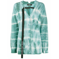 Diesel Cardigan tie-dye com detalhe de logo - Verde