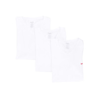 Diesel Conjunto 3 camisetas com logo bordado - Branco