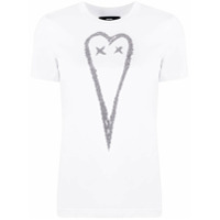 Diesel Cotton T-shirt with studded heart - Branco