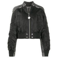 Diesel Jaqueta bomber com recorte jeans - Preto