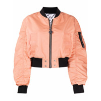 Diesel Jaqueta bomber cropped franzida dupla face - Rosa