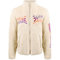 Diesel Jaqueta com bordado de slogan e zíper - Neutro