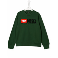 Diesel Kids Blusa de moletom com logo - Verde