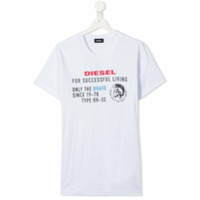 Diesel Kids Camiseta com estampa de logo - Branco