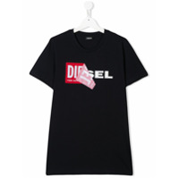 Diesel Kids Camiseta com logo duplo TDiego - Azul