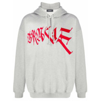 Diesel Moletom Brave com capuz e bordado - Cinza