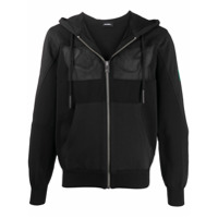 Diesel Moletom K-Worth com recortes e capuz - Preto