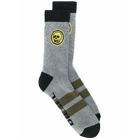 Diesel Par de meias com estampa de caveira - Cinza