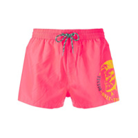 Diesel Short de natação com logo e ajuste no cós - Rosa