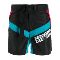 Diesel Short de natação x Sea-Doo com fivela - Preto