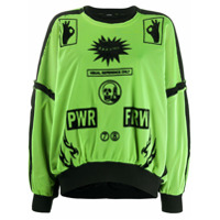 Diesel Suéter mangas longas com estampa gráfica - Verde