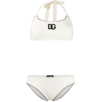 Dolce & Gabbana Biquíni com estampa de logo DG - Branco