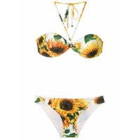 Dolce & Gabbana Biquíni Sunflower estampado - Amarelo