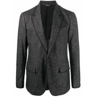 Dolce & Gabbana Blazer abotoamento simples com padronagem trançada - Cinza