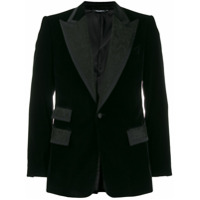 Dolce & Gabbana Blazer com lapelas contrastantes - Preto