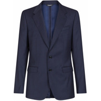 Dolce & Gabbana Blazer com listras e abotoamento simples - Azul