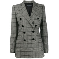 Dolce & Gabbana Blazer xadrez com abotoamento - Preto