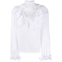 Dolce & Gabbana Blusa com bordado inglês - Branco