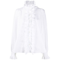 Dolce & Gabbana Blusa com detalhe de babados - Branco