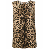 Dolce & Gabbana Blusa com estampa leopardo - Marrom