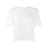 Dolce & Gabbana Blusa com renda floral - Branco
