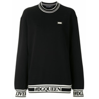 Dolce & Gabbana Blusa de moletom com logo - Preto