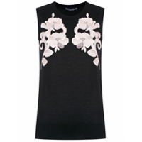 Dolce & Gabbana Blusa de tricô com aplicações - Preto