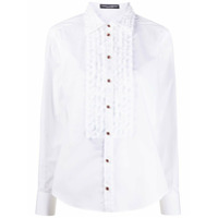 Dolce & Gabbana Blusa mangas longas com babados frontal - Branco