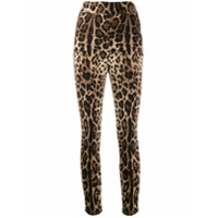 Dolce & Gabbana Calça cropped com estampa de leopardo - Neutro
