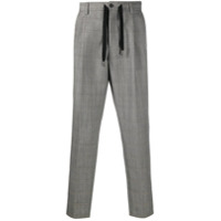 Dolce & Gabbana Calça cropped com padronagem xadrez - Cinza