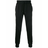 Dolce & Gabbana Calça esportiva com patch de logo - Preto
