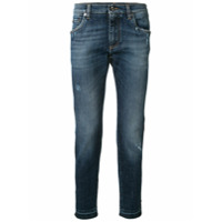 Dolce & Gabbana Calça jeans azul com recorte lateral