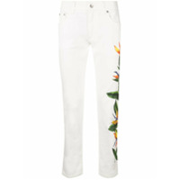 Dolce & Gabbana Calça jeans com estampa Bird Of Paradise - Branco