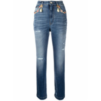 Dolce & Gabbana Calça jeans cropped cintura alta - Azul