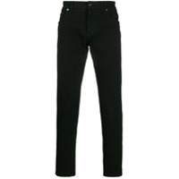 Dolce & Gabbana Calça jeans reta com listra contrastante - Preto