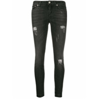 Dolce & Gabbana Calça jeans skinny com efeito puído - Preto