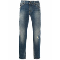 Dolce & Gabbana Calça jeans skinny com patch do logo - Azul