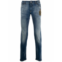 Dolce & Gabbana Calça jeans slim com aplicação de contas - Azul