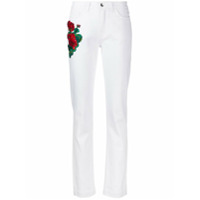 Dolce & Gabbana Calça jeans slim com bordado - Branco