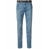 Dolce & Gabbana Calça jeans slim com estampa Henry VIII - Azul