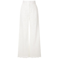 Dolce & Gabbana Calça pantalona de renda - Branco