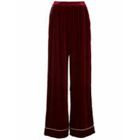 Dolce & Gabbana Calça pantalona de veludo - Vermelho