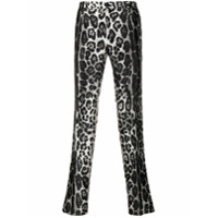 Dolce & Gabbana Calça reta com estampa de leopardo - Preto