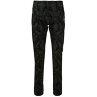 Dolce & Gabbana Calça skinny com estampa de logo - Preto