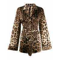Dolce & Gabbana Camisa com animal print - Marrom