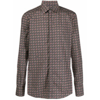 Dolce & Gabbana Camisa com bordado geométrico - Preto