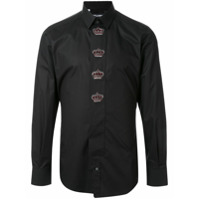 Dolce & Gabbana Camisa com detalhes de coroa - Preto