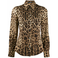 Dolce & Gabbana Camisa com estampa animal print - Neutro