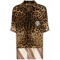 Dolce & Gabbana Camisa com estampa de leopardo - Marrom