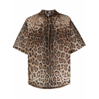 Dolce & Gabbana Camisa com estampa de leopardo - Marrom